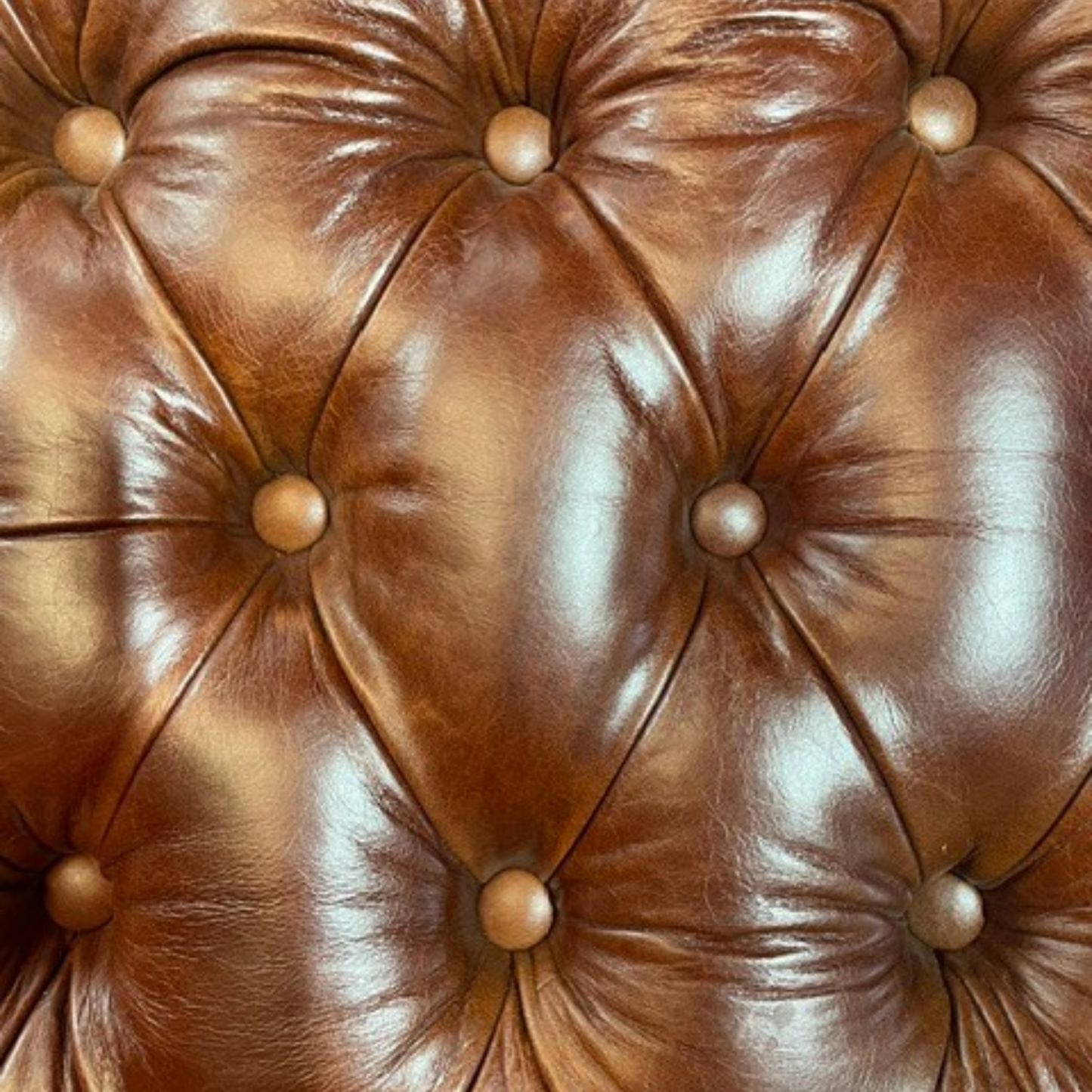 Tweed & Leather Footstool Ex Display