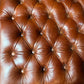 Kensington | Deep Buttoned Leather Footstool - Rydan Interiors