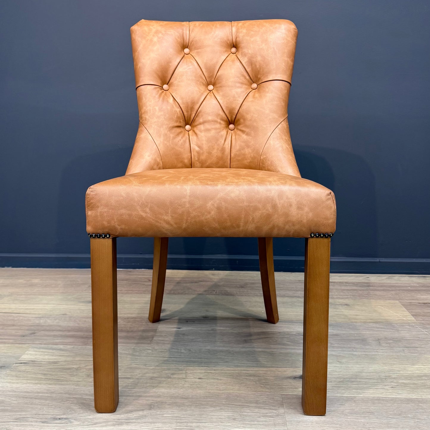 Eddy Dining Chair | Green Mix Harris Tweed and Heritage Joist 1650 Leather - Rydan Interiors