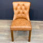 Eddy Dining Chair | Green Mix Harris Tweed and Heritage Joist 1650 Leather - Rydan Interiors