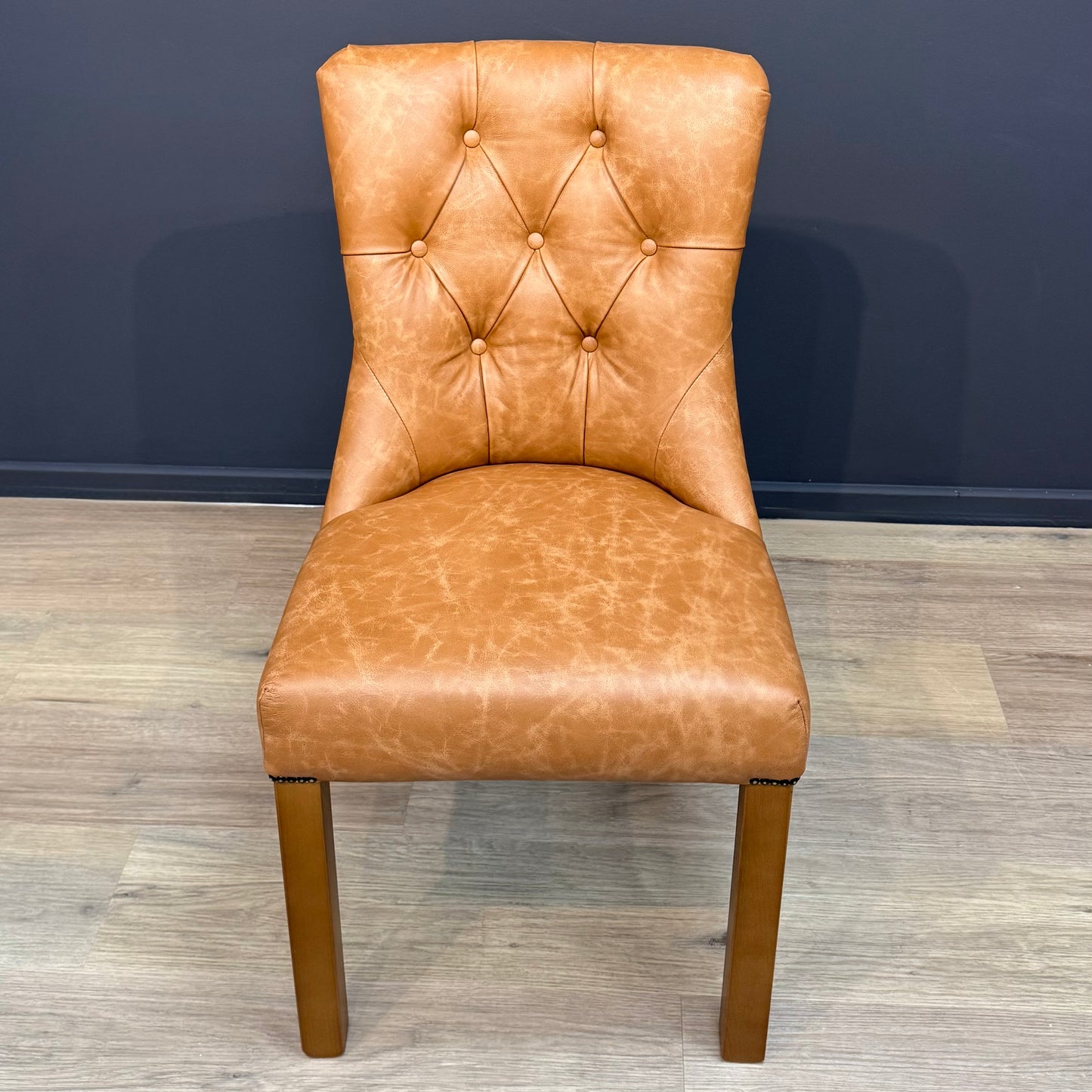 Eddy Dining Chair | Green Mix Harris Tweed and Heritage Joist 1650 Leather - Rydan Interiors