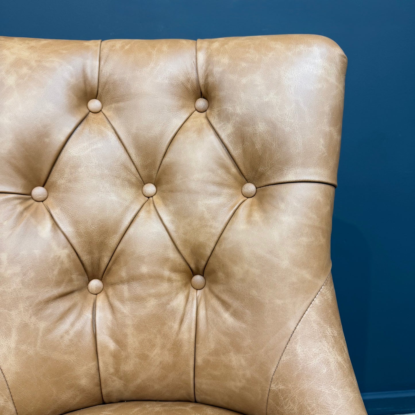 Eddy Dining Chair | Green Mix Harris Tweed and Heritage Joist 1650 Leather - Rydan Interiors