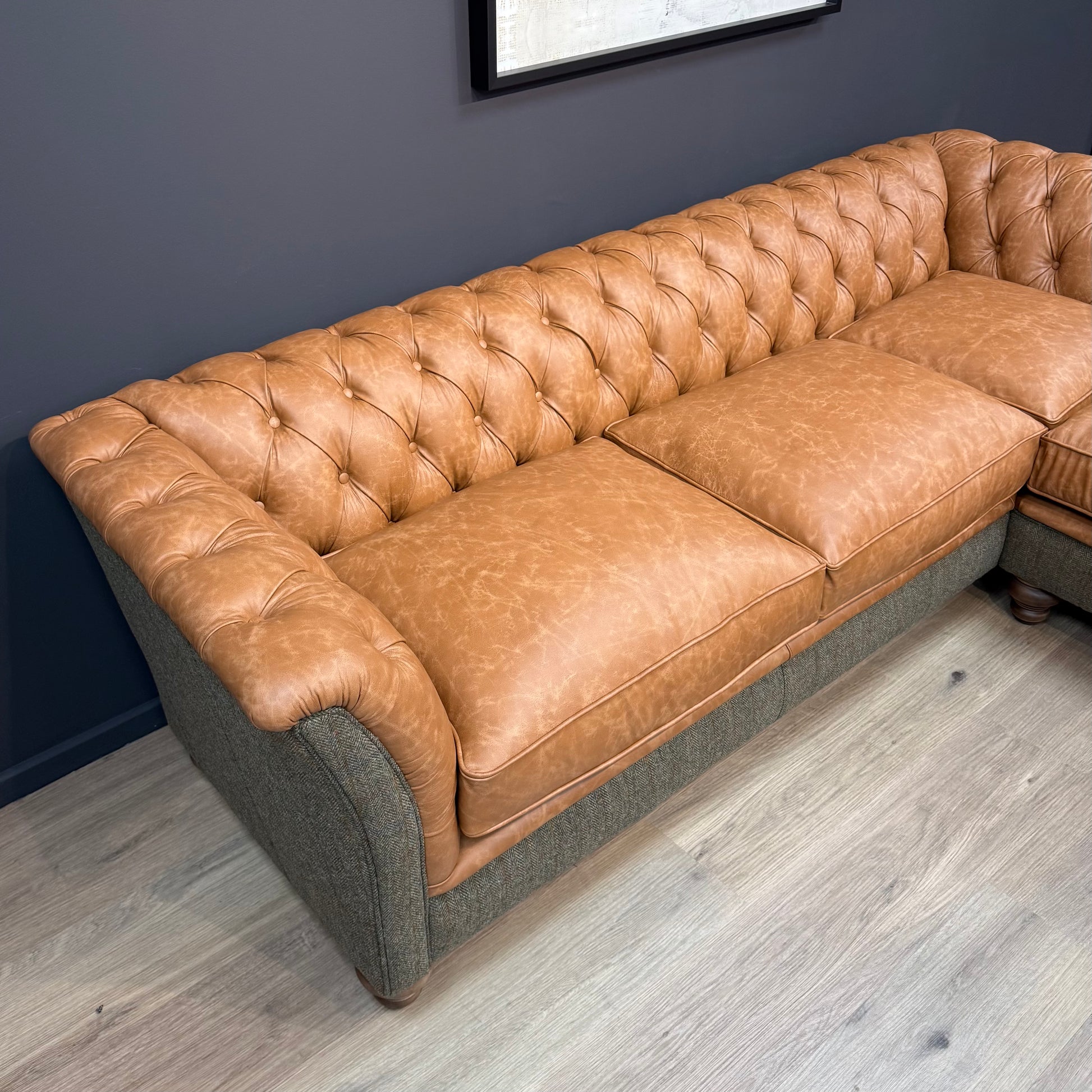 Islay Harris Tweed & Leather - Corner Sofa | Rydan interiors – Rydan ...