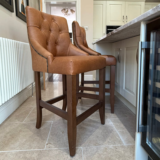 Eddy All Leather Barstool - Rydan Interiors