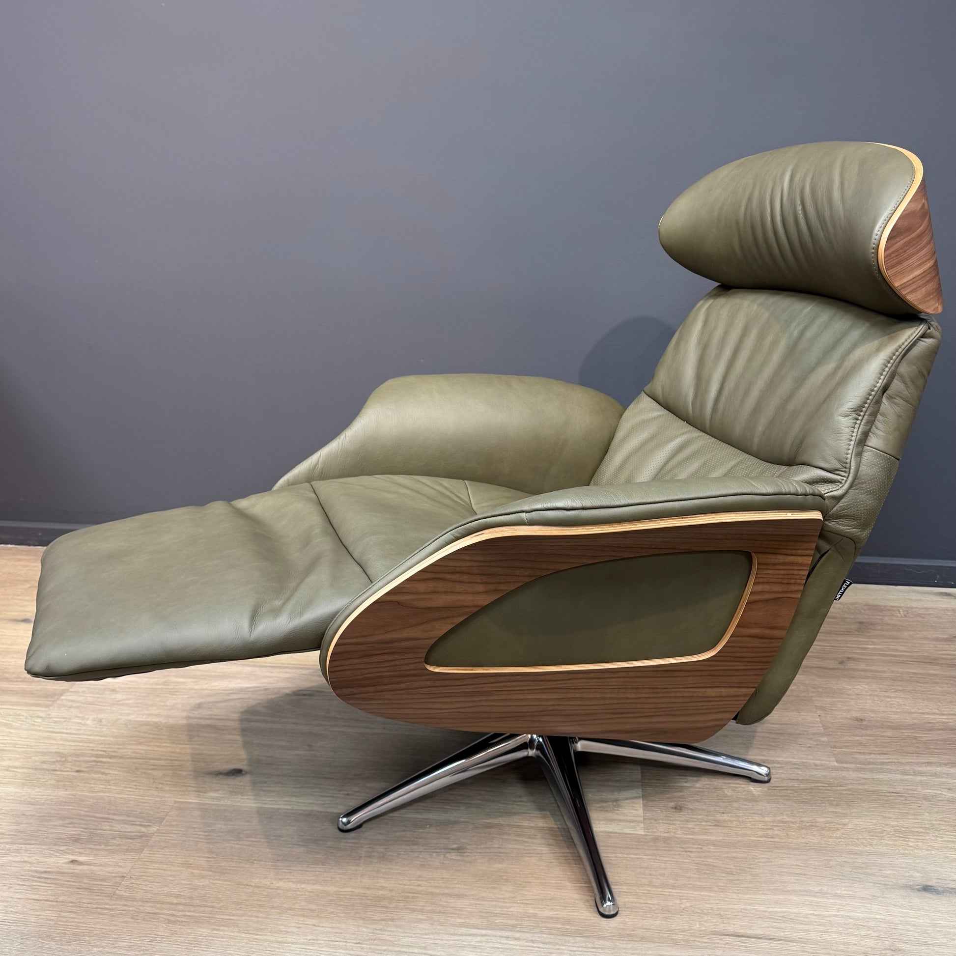 Flexlux Clement Walnut & Nature Olive Green 0722 - Rydan Interiors