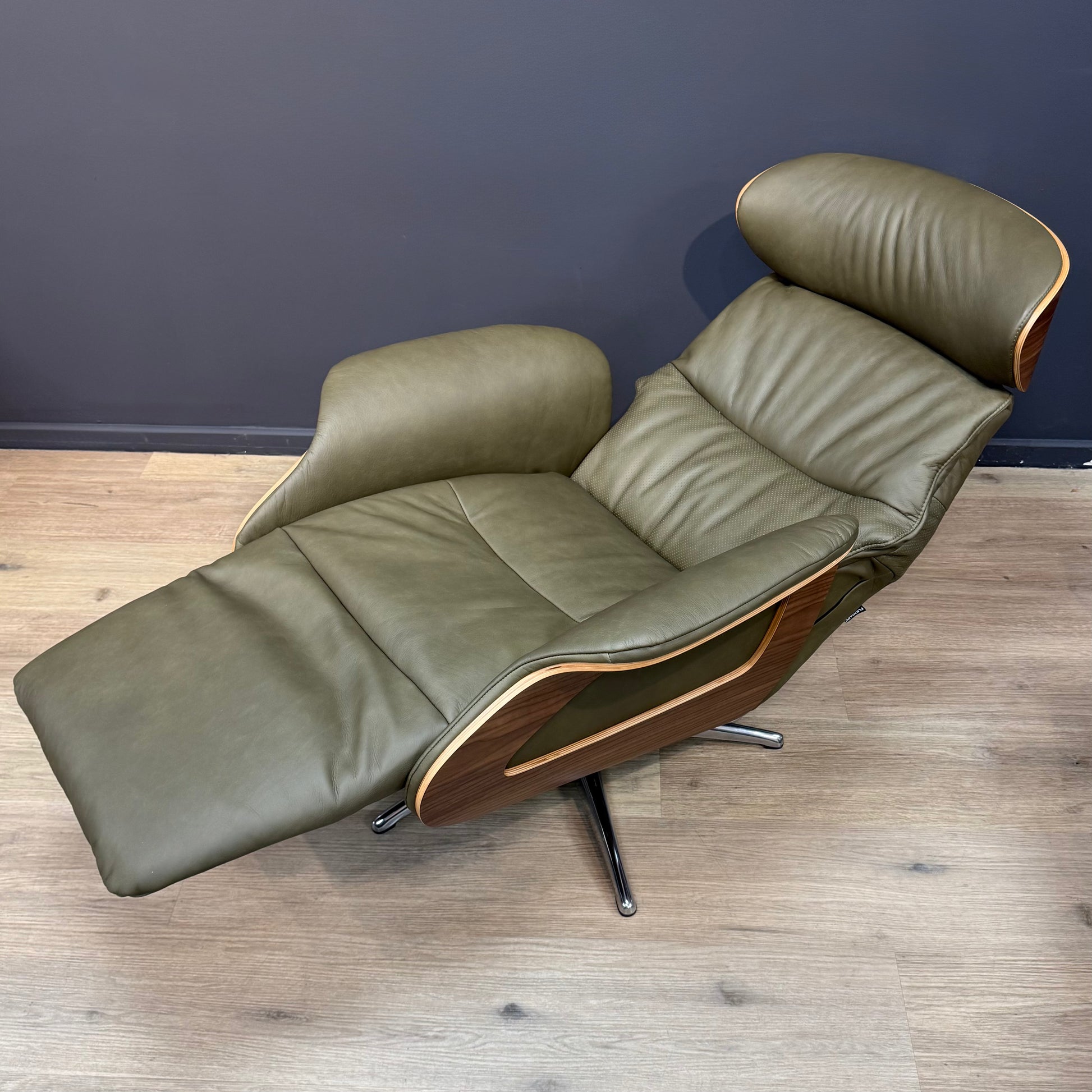 Flexlux Clement Walnut & Nature Olive Green 0722 - Rydan Interiors