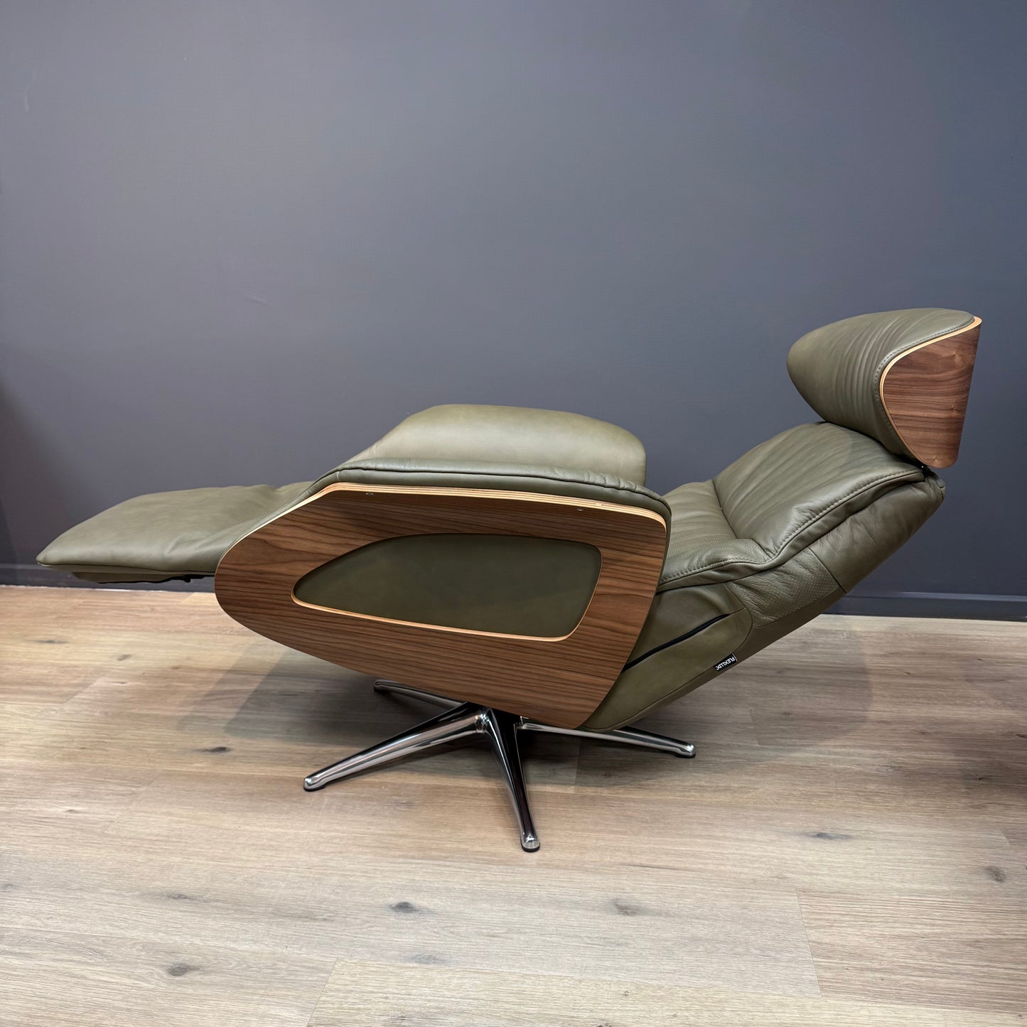 Flexlux Clement Walnut & Nature Olive Green 0722 - Rydan Interiors