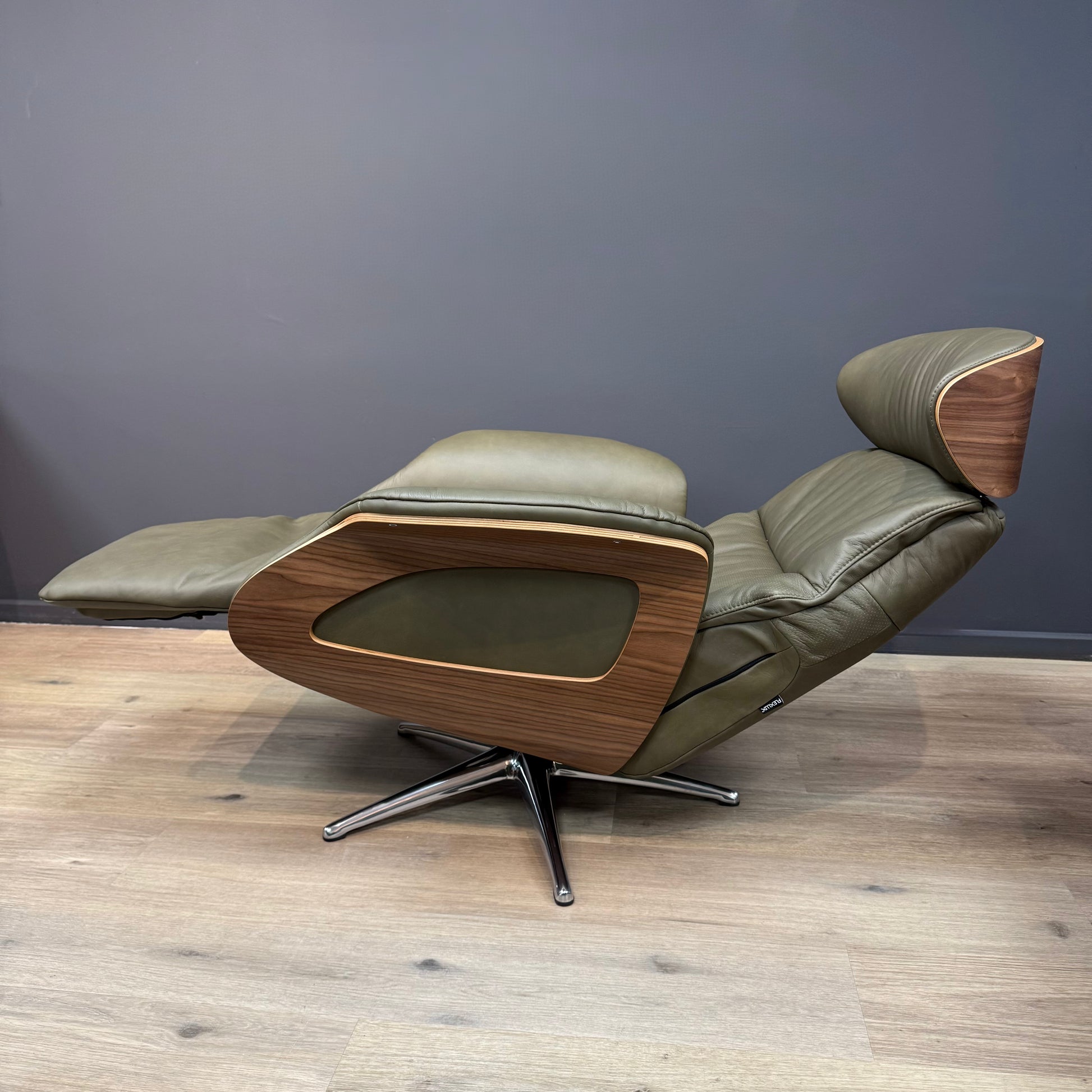 Flexlux Clement Walnut & Nature Olive Green 0722 - Rydan Interiors