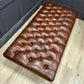 Arthur | Deep Buttoned Leather Footstool - Rydan Interiors