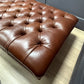 Arthur | Deep Buttoned Leather Footstool - Rydan Interiors