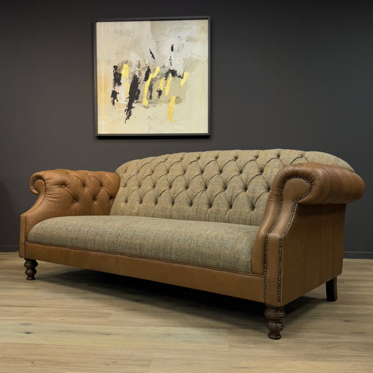 Cavendish | Harris Tweed & Leather Sofa