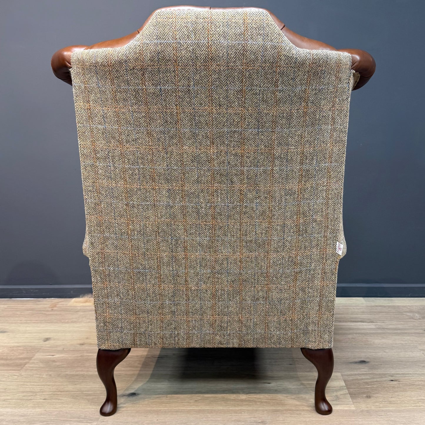 Harris Tweed And Leather Armchair Toby | Rydan Interiors