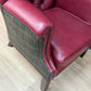 William | Harris Tweed And Leather Armchair
