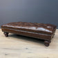 Chatsworth Deep Buttoned Leather Footstool - Rydan Interiors