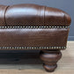 Chatsworth Deep Buttoned Leather Footstool - Rydan Interiors