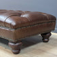Chatsworth Deep Buttoned Leather Footstool - Rydan Interiors