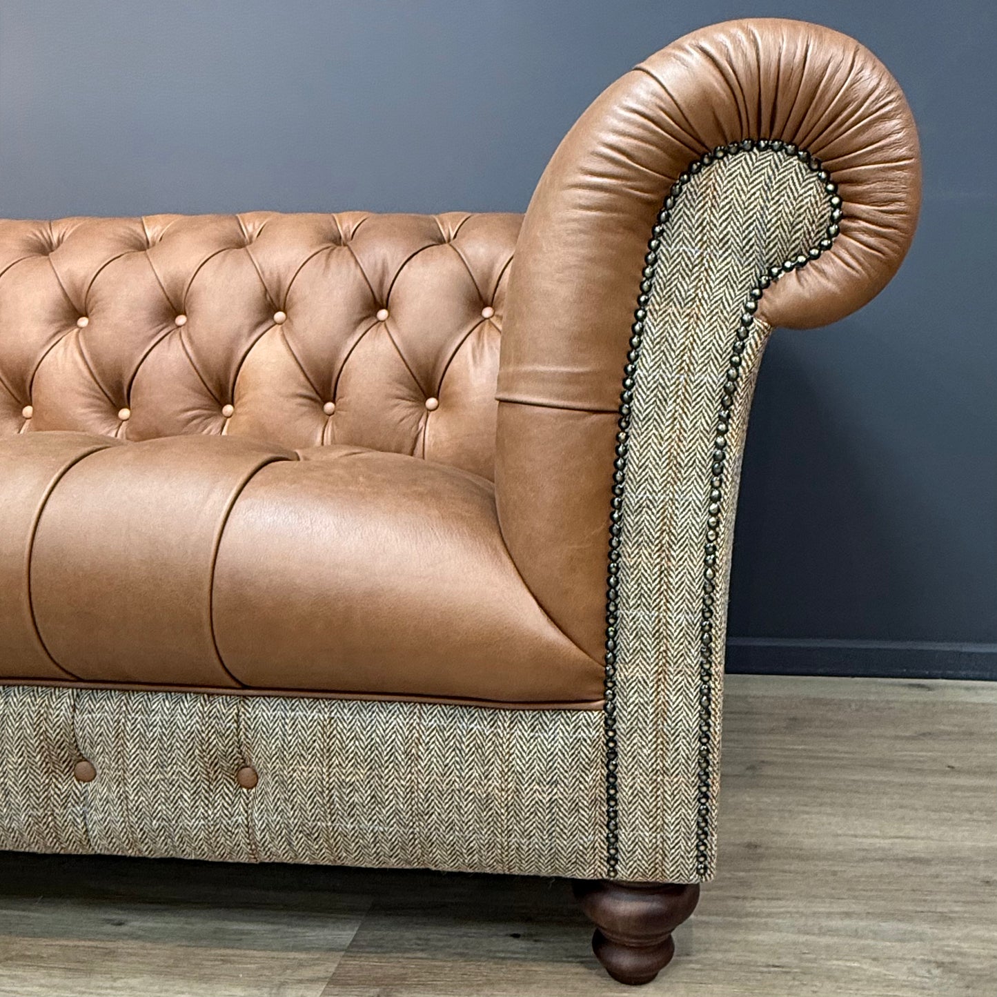 Buck | Harris Tweed & Leather Sofa -  Model 2