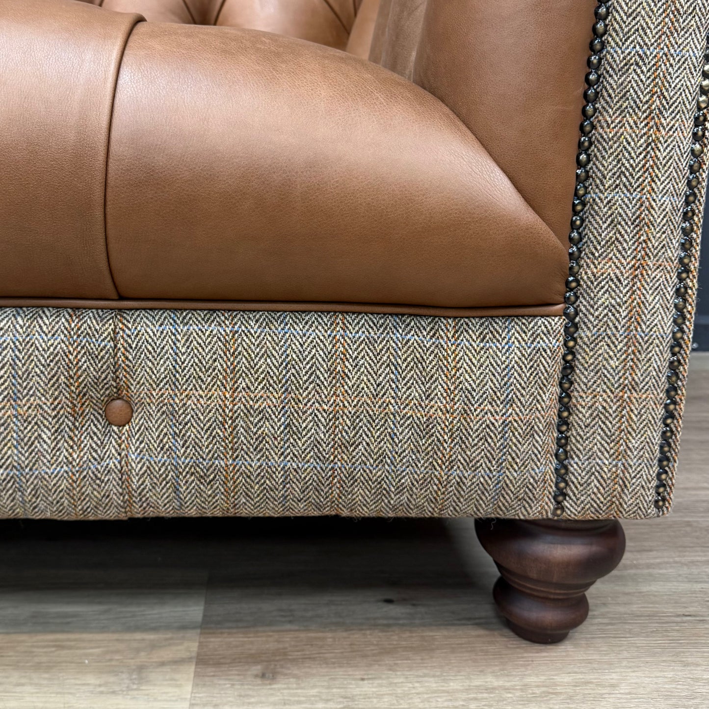 Buck | Harris Tweed & Leather Sofa -  Model 2