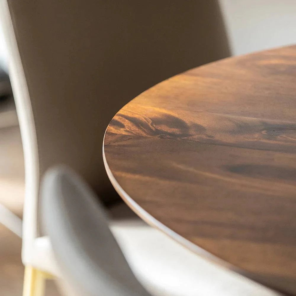 Indian Walnut Oval Dining Table 220cm - Rydan Interiors
