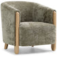 Jules Accent Chair | Distressed Olive Chenille - Rydan Interiors
