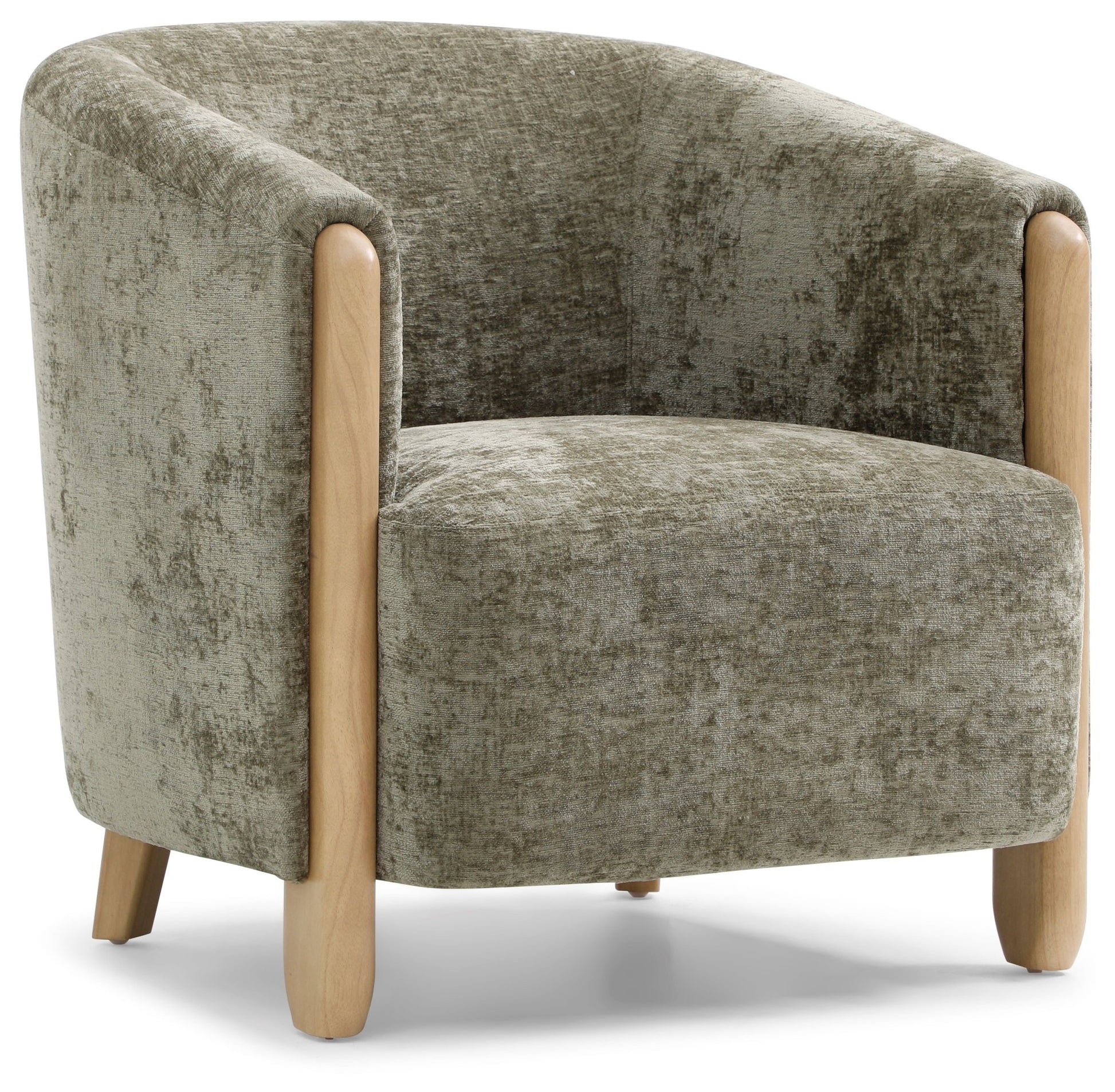 Jules Accent Chair | Distressed Olive Chenille - Rydan Interiors