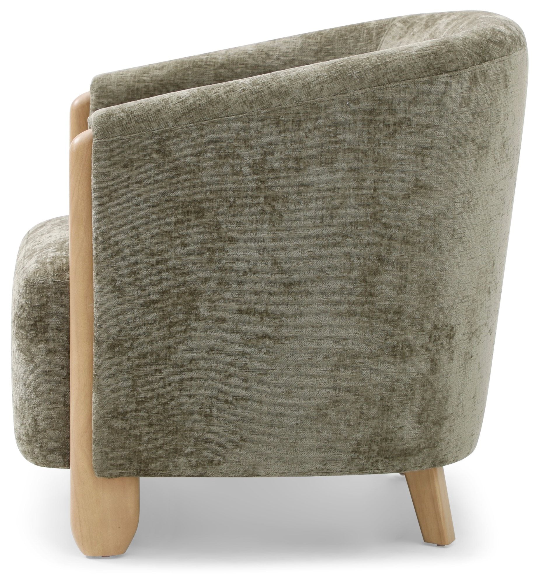 Jules Accent Chair | Distressed Olive Chenille - Rydan Interiors