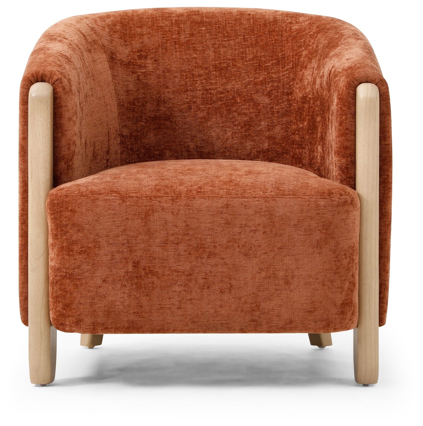 Jules Accent Chair | Distressed Terracotta Chenille - Rydan Interiors