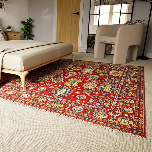 Malaki Luxury Rug | Red - Rydan Interiors