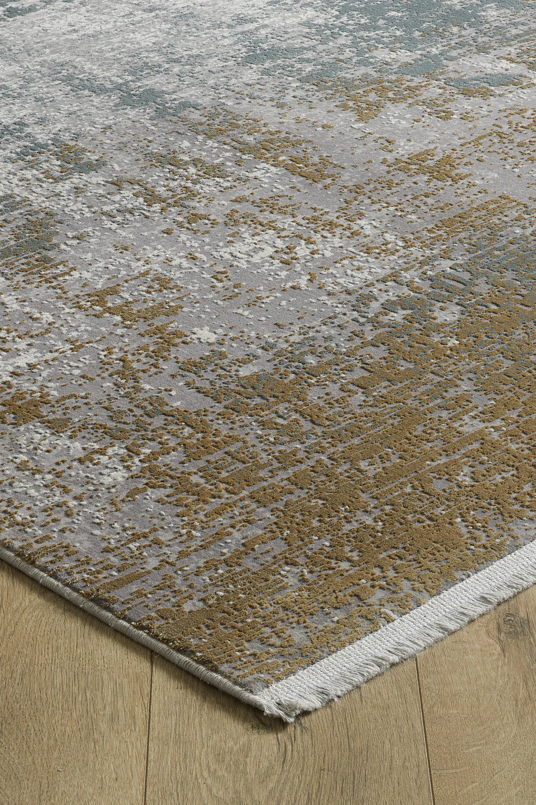 Toros Ombre Luxury Rug | Gold/Silver