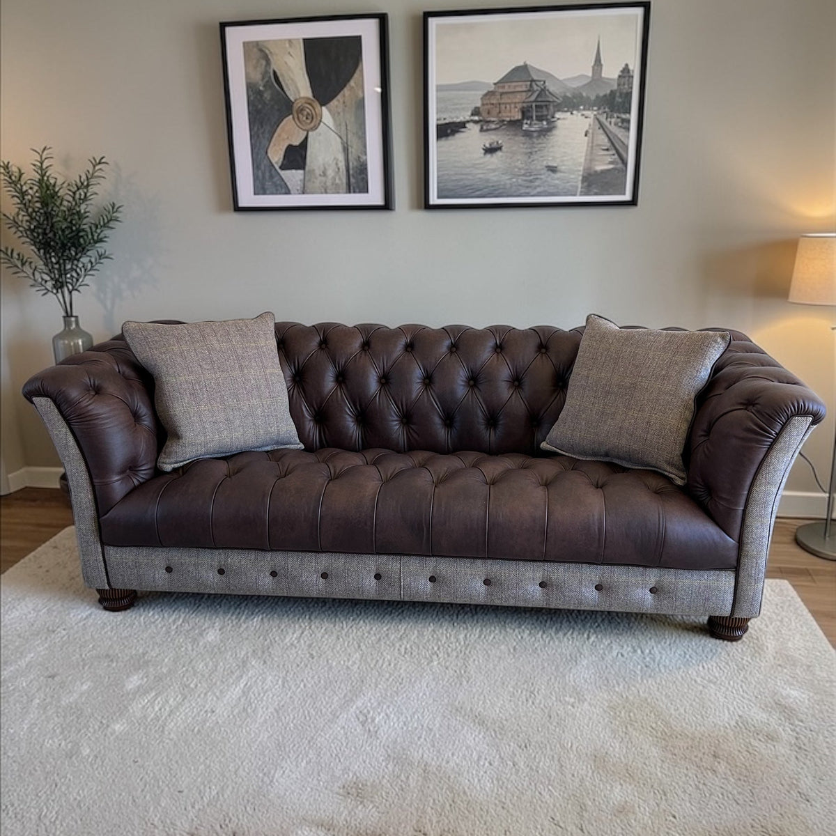 Austen Harris Tweed & Leather Sofa | Willow Herringbone | Rydan – Rydan ...
