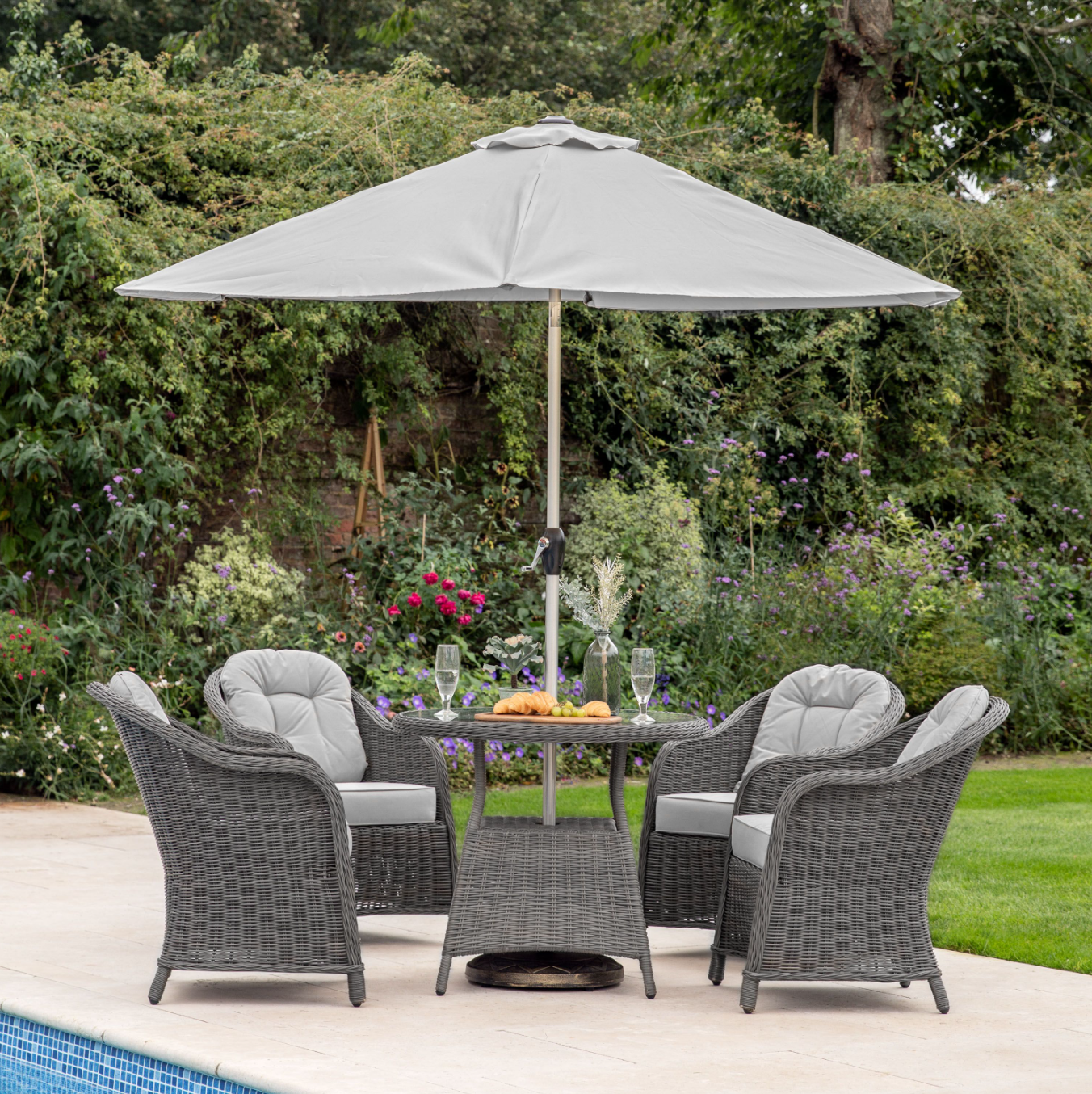 Vazzano 2x3m Parasol Grey