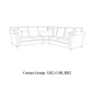 Black and white line drawing of a corner group sectional sofa with text below reading 'Corner Group - LH2, COR, RH2' on a plain white background.