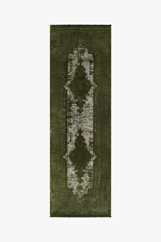 Luxury Toros Medallion Runner | Green Overdyed