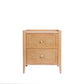 Natural Mindi Wood Rattan 2 Drawer Bedside