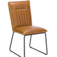 Cooper PU leather Dining Chair Pack Of Two | Tan - Rydan Interiors