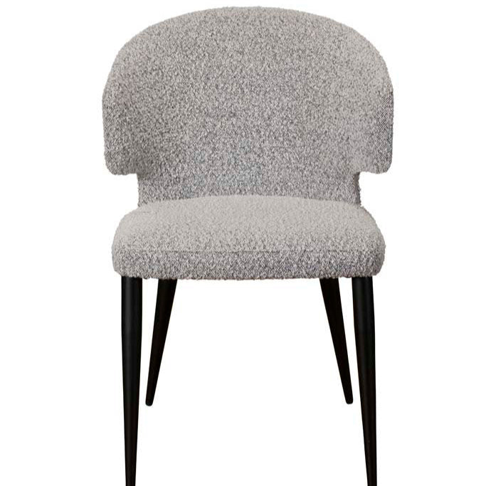 Belle  Boucle Dining Chair Pair | Grey