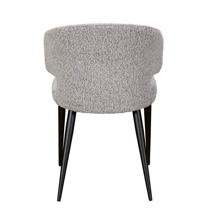 Belle  Boucle Dining Chair Pair | Grey