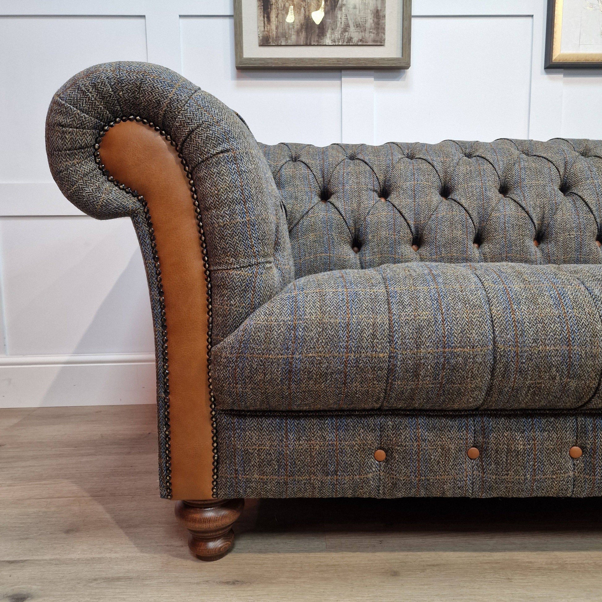 2 Seater Harris Tweed Chesterfield  | Barra - Rydan Interiors