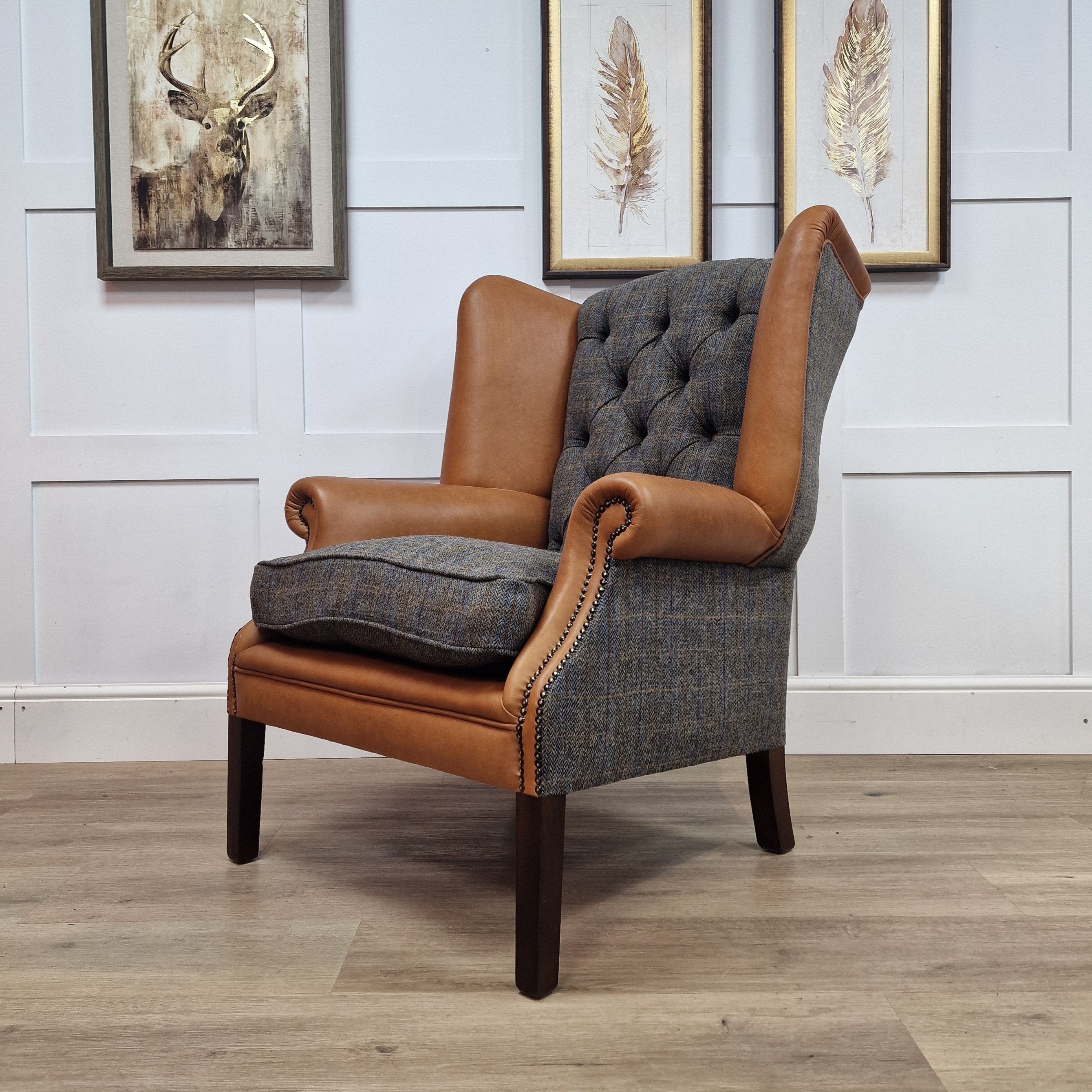 Harris tweed armchair sale sales