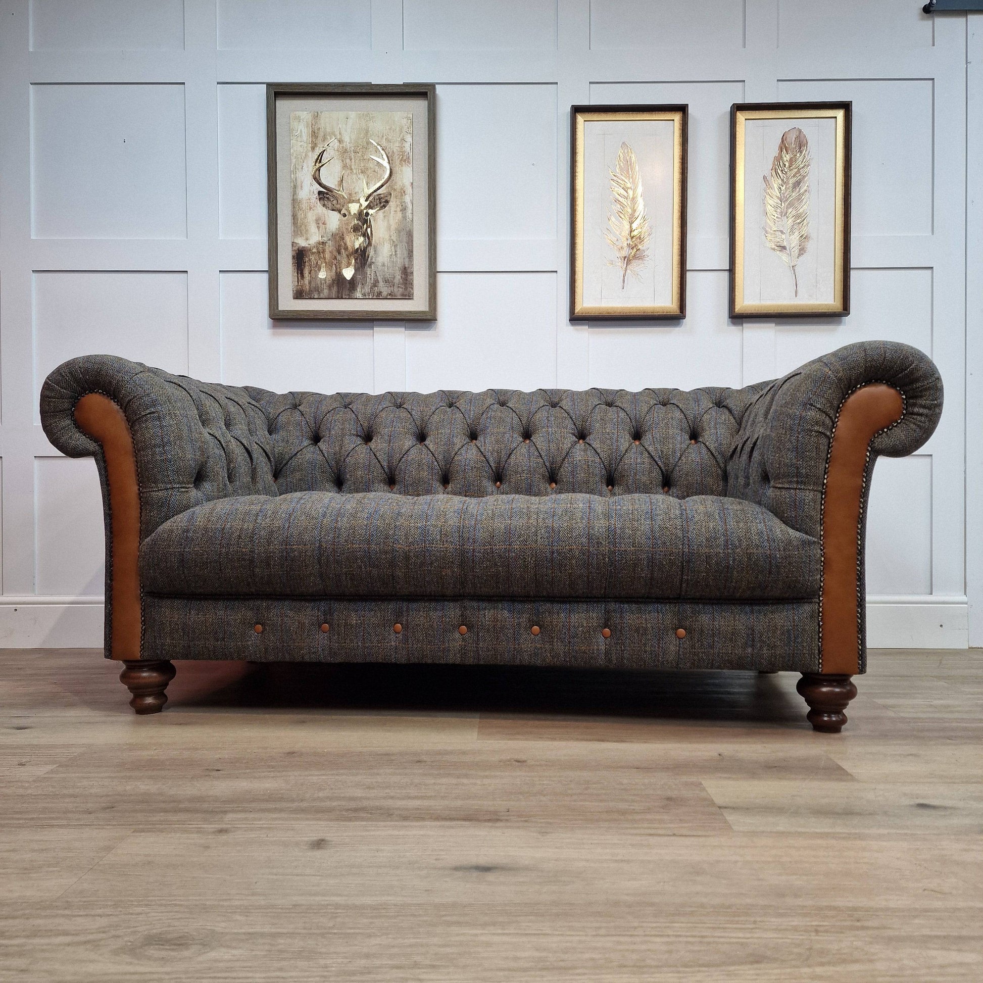 2 Seater Harris Tweed Chesterfield  | Barra - Rydan Interiors