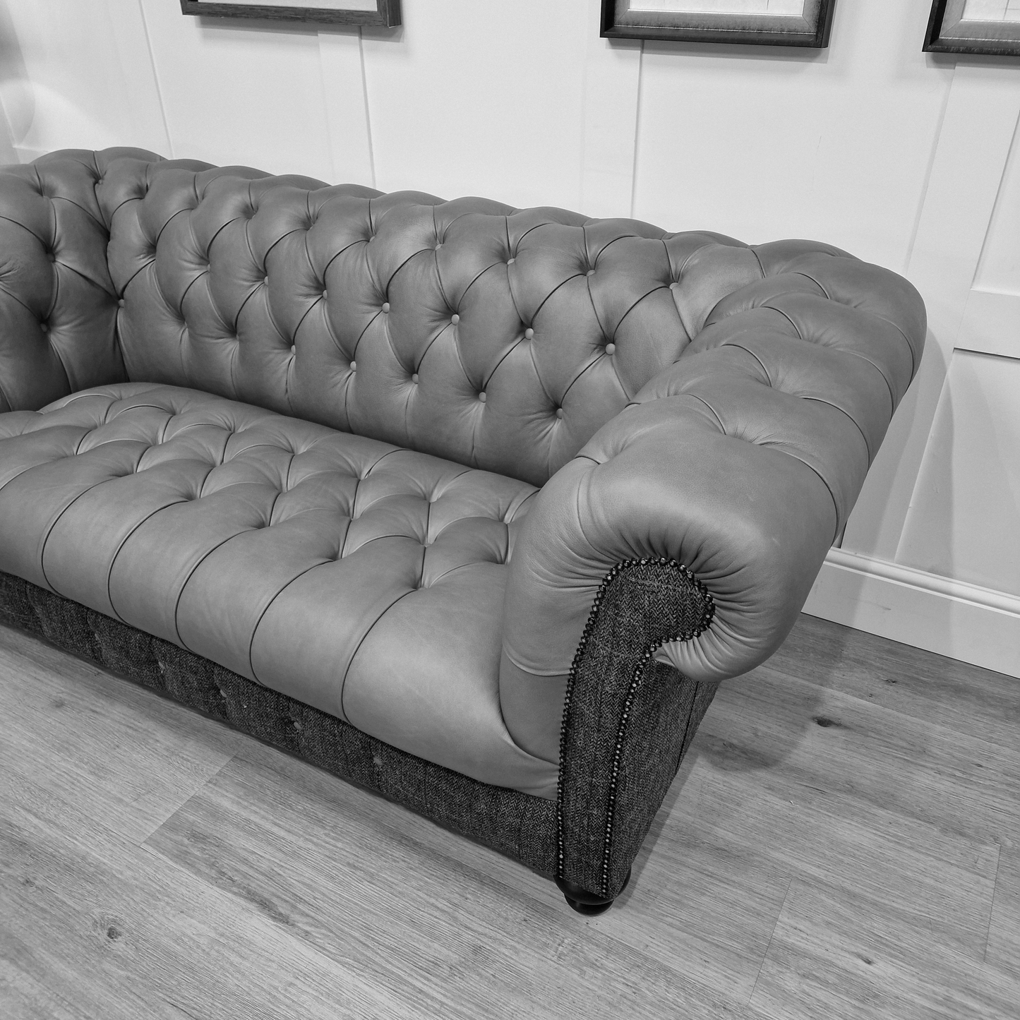 Bespoke Harris Tweed And Leather Sofa  | Model 4 - Rydan Interiors