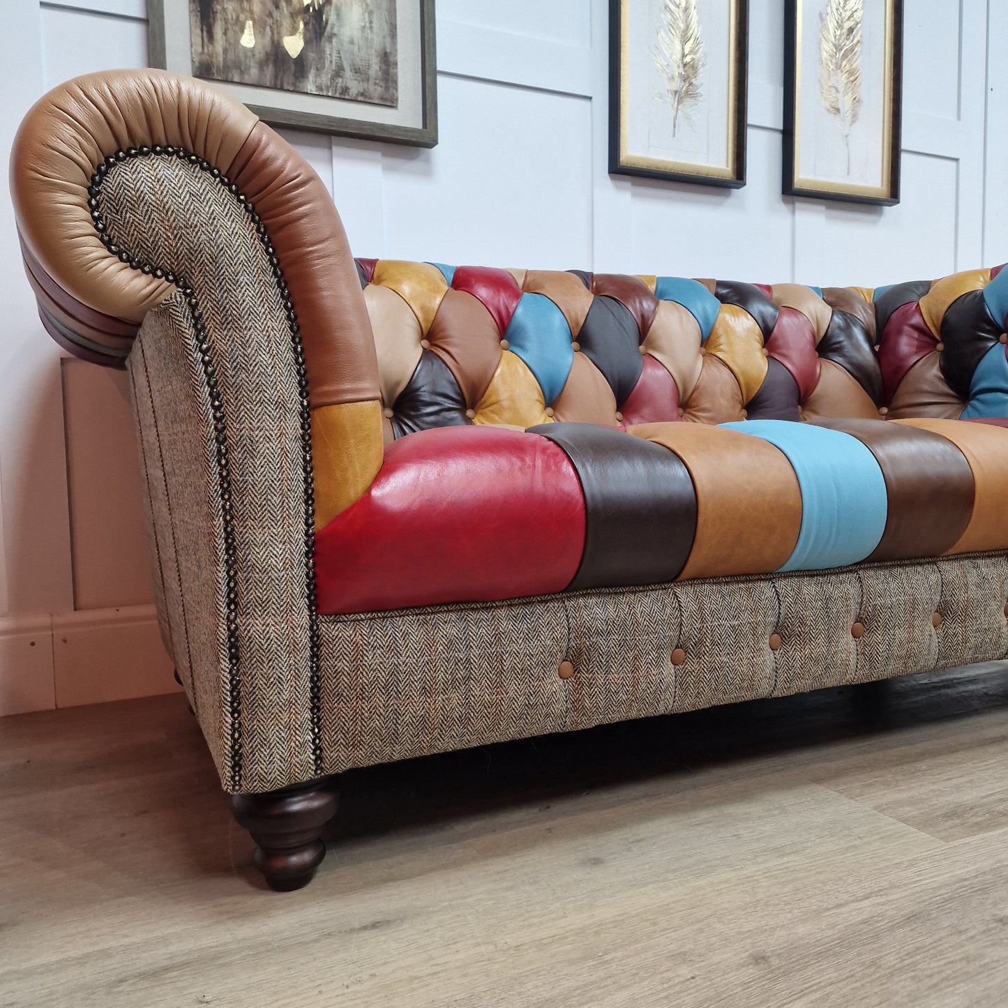 Leather Patchwork Chesterfield | Irvine