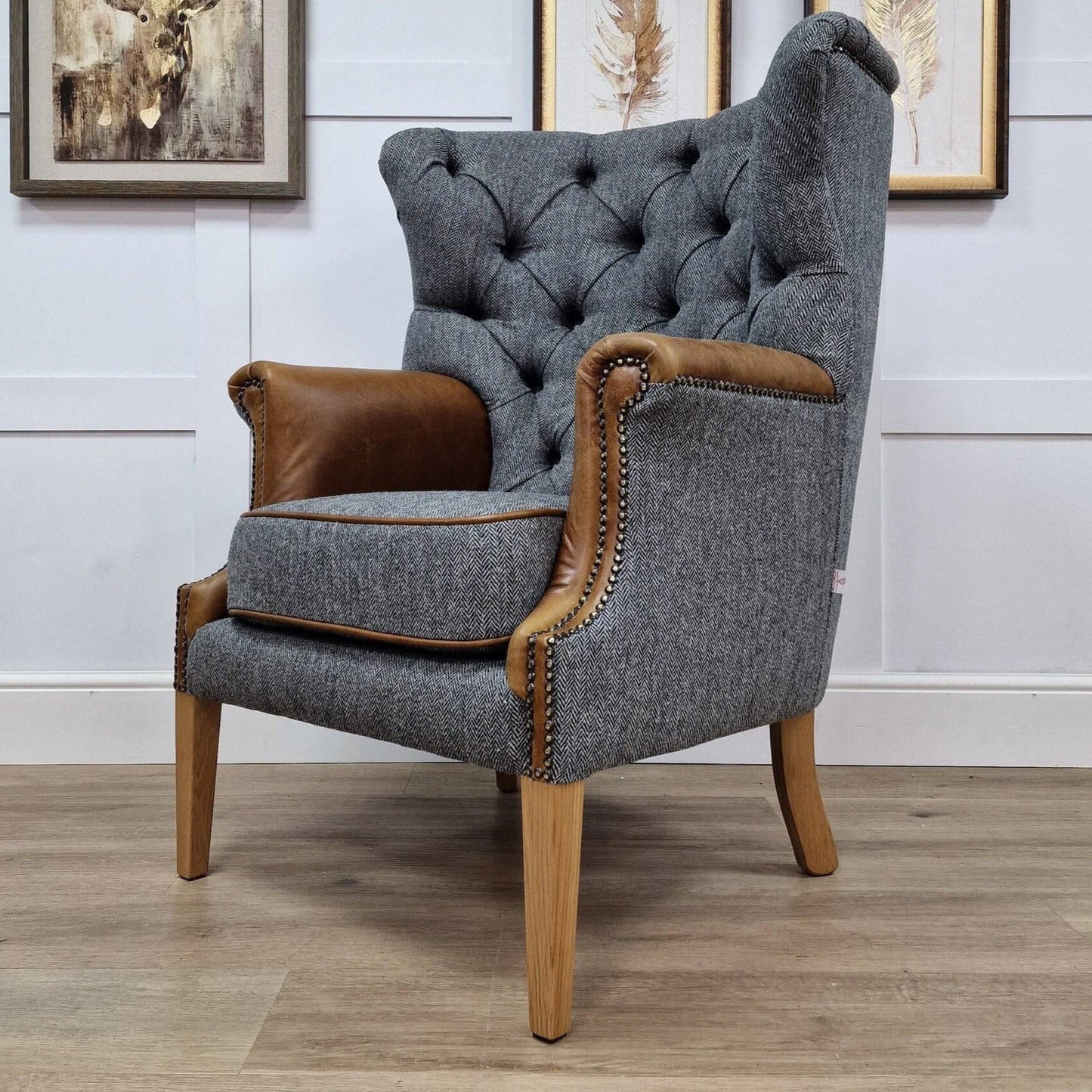 Bernard Leather Wingback Armchair | Multiple Options - Rydan Interiors