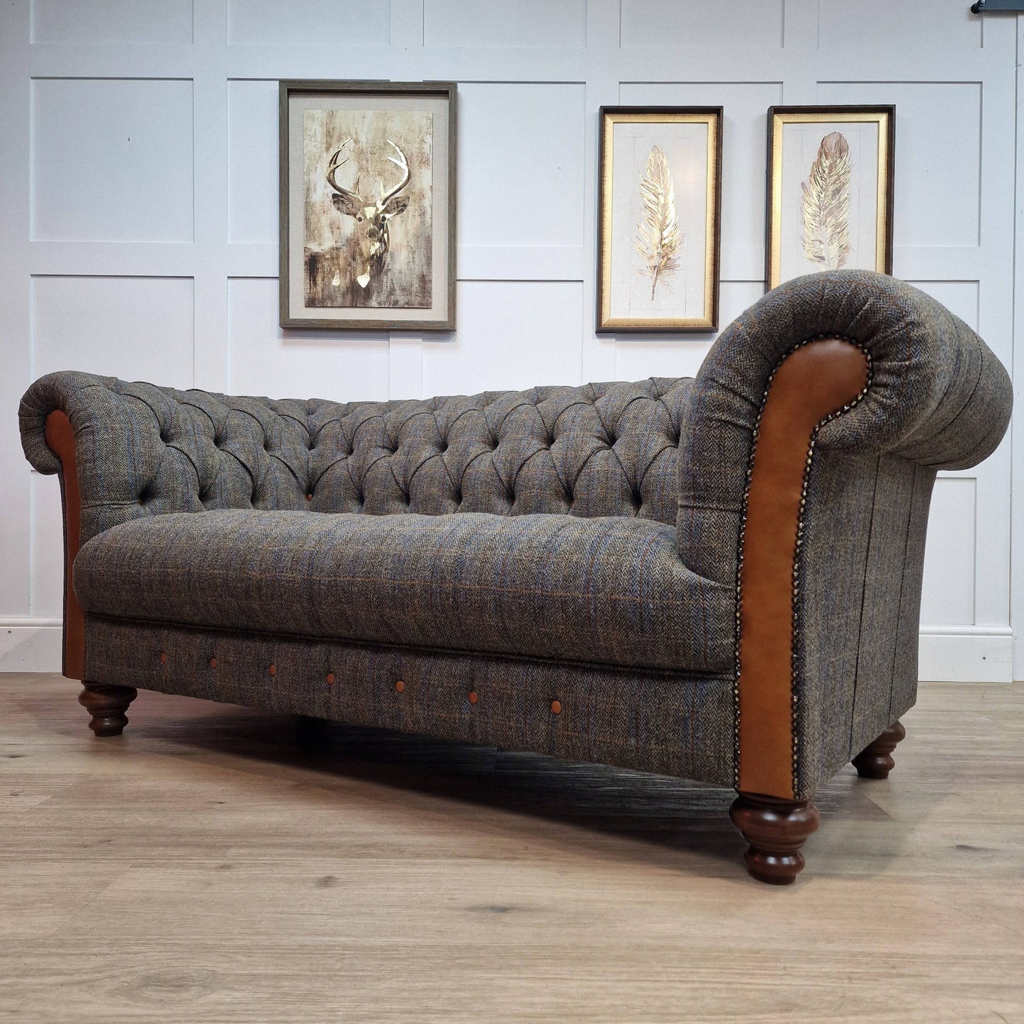 2 Seater Harris Tweed Chesterfield  | Barra - Rydan Interiors