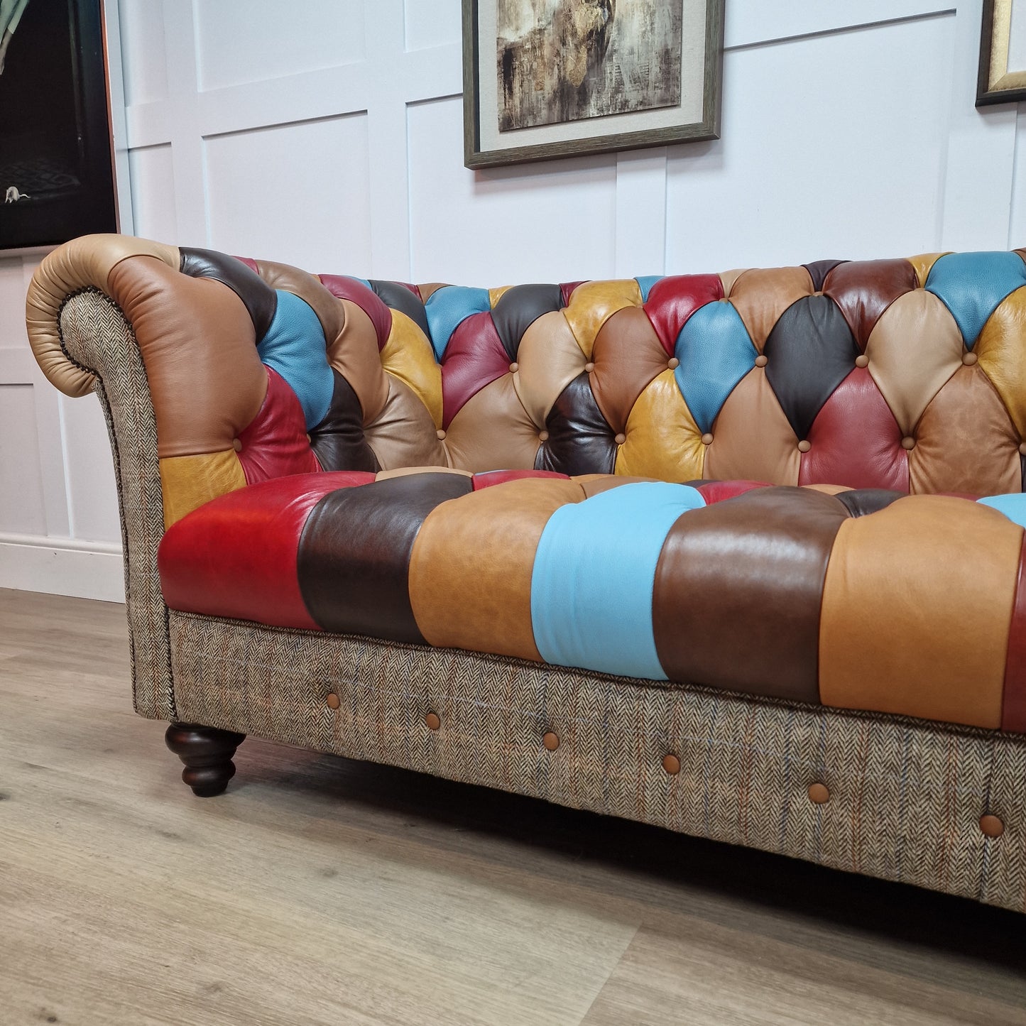 Leather Patchwork Chesterfield | Irvine