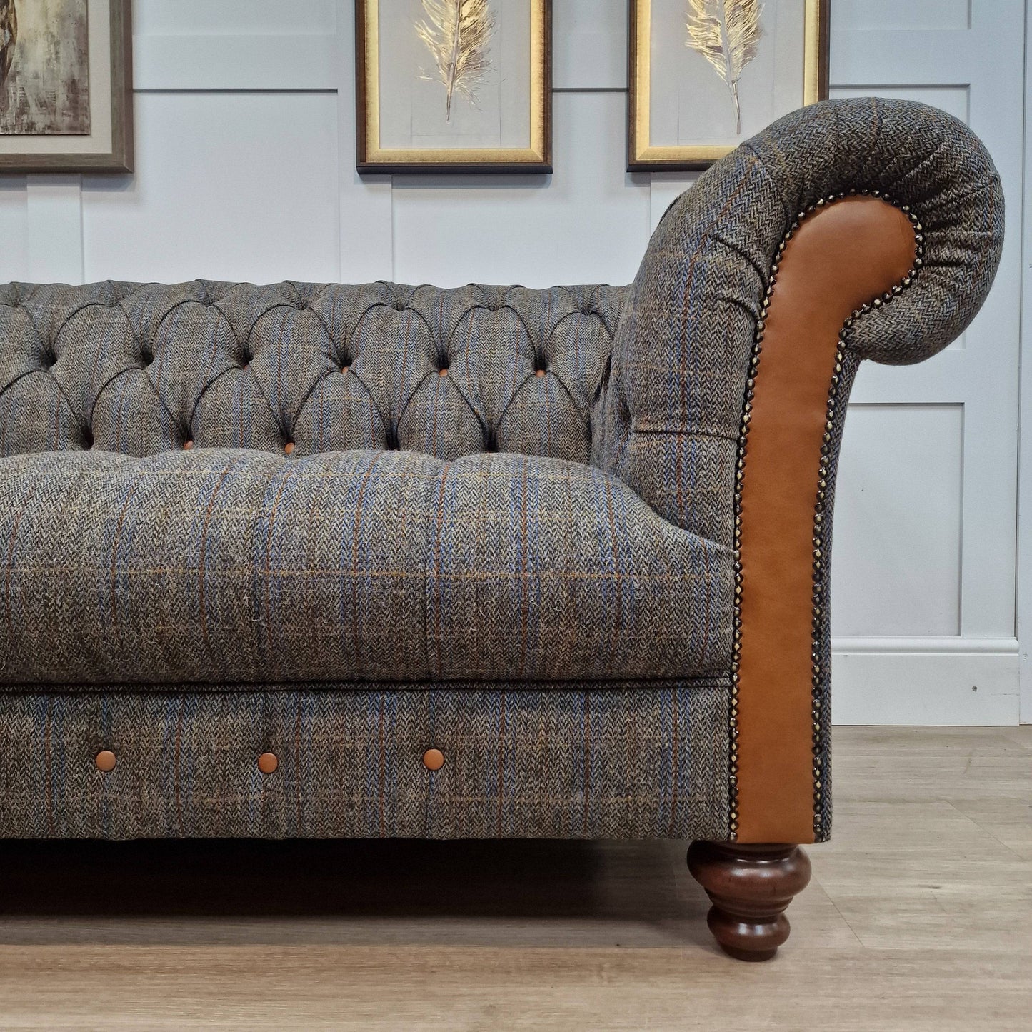 2 Seater Harris Tweed Chesterfield  | Barra - Rydan Interiors