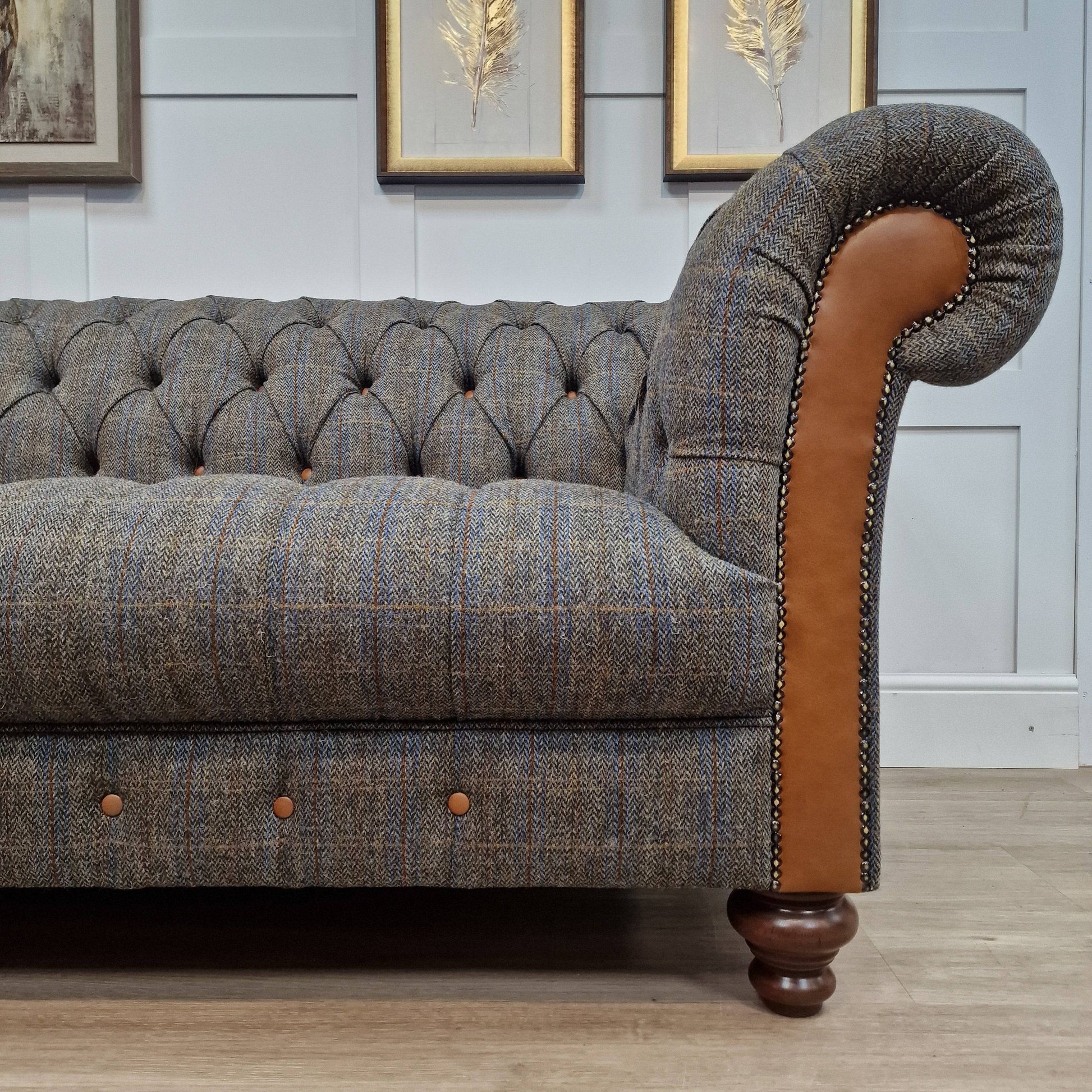 2 Seater Harris Tweed Chesterfield  | Barra - Rydan Interiors