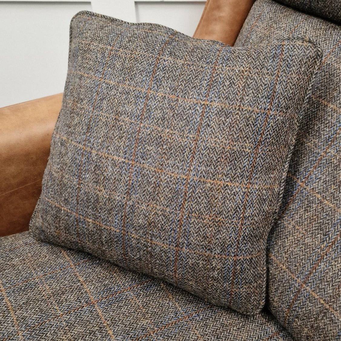 Stennes Grey Harris Tweed Cushion 16" - - Rydan Interiors