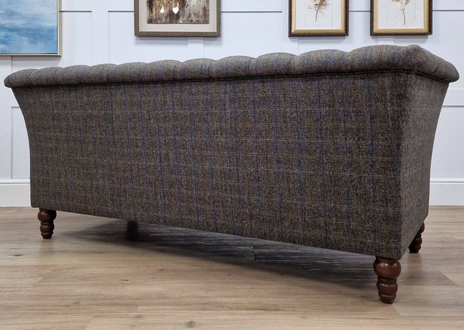 Dark grey outlet tweed sofa