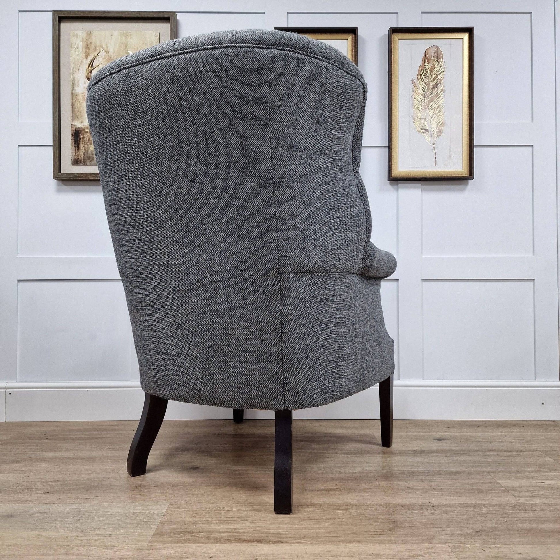 Tetrad Harris Tweed Mackenzie Chair - Slate Grey - Chairs - Rydan Interiors